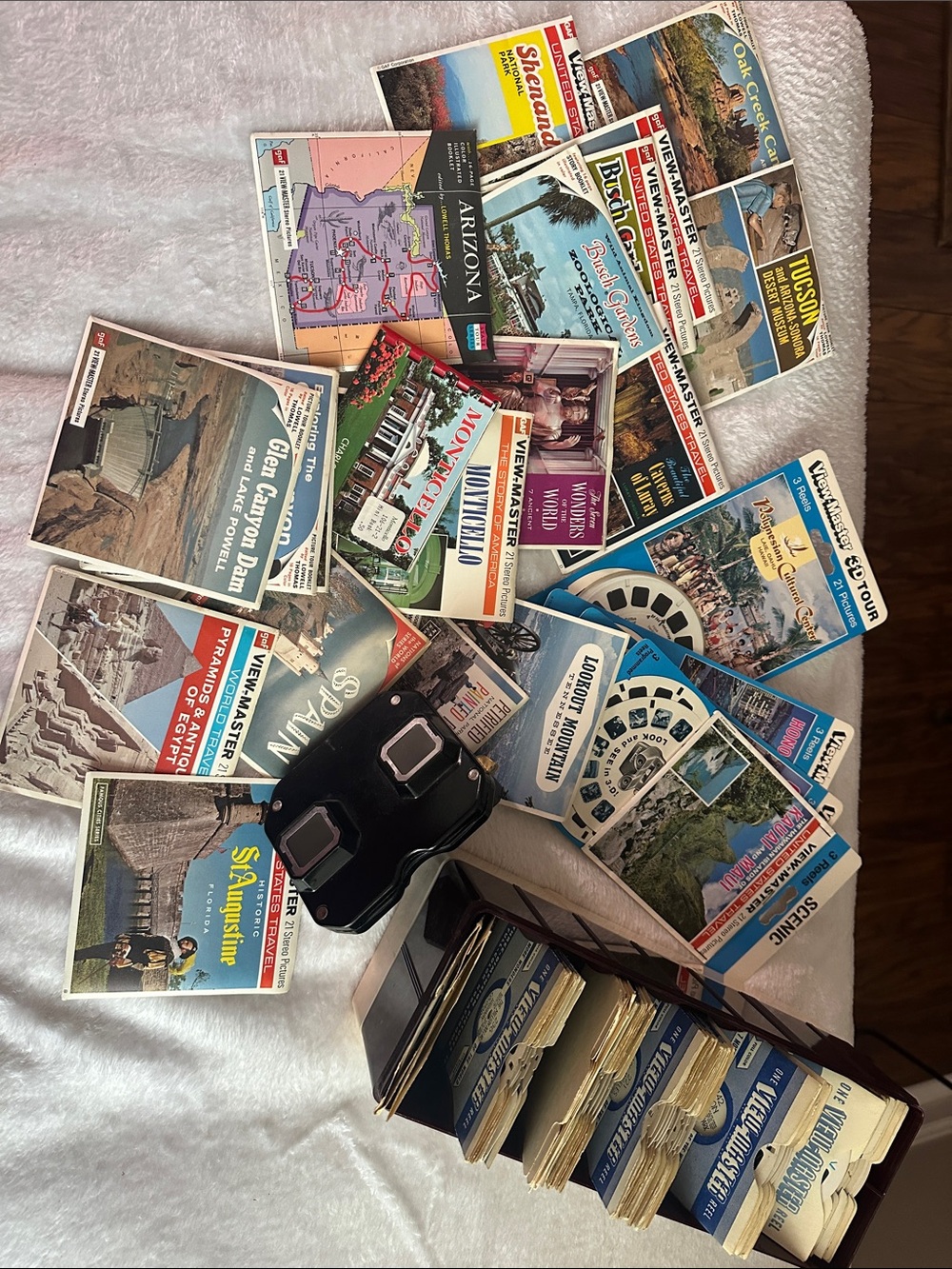 Vtg View Master Travel Reel Lot Black View Master Wonders Of The World Science